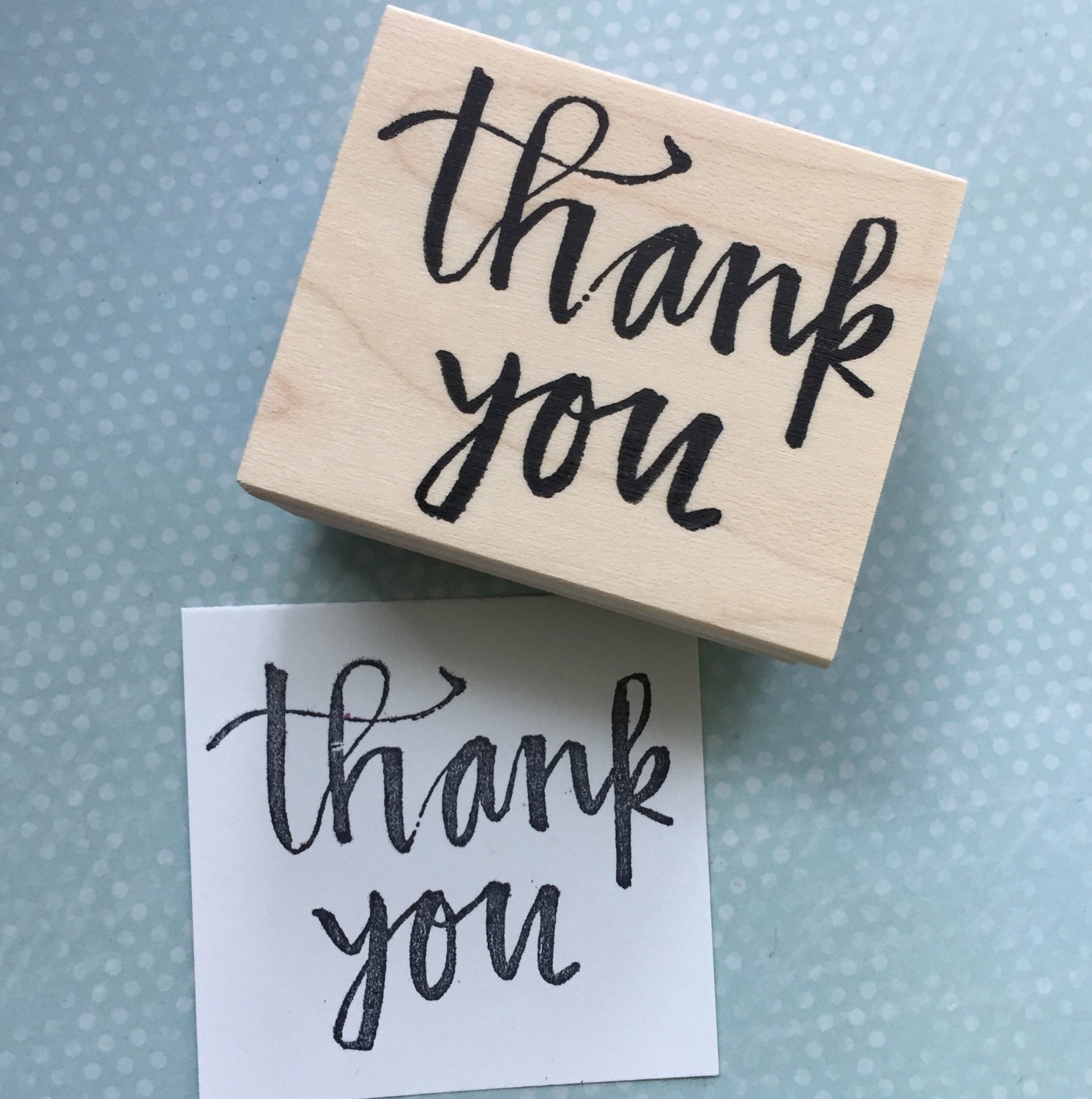Thank You Rubber Stamp 6654 Etsy
