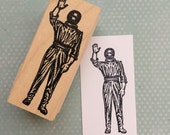 Spaceman Astronaut Rubber Stamp 4479