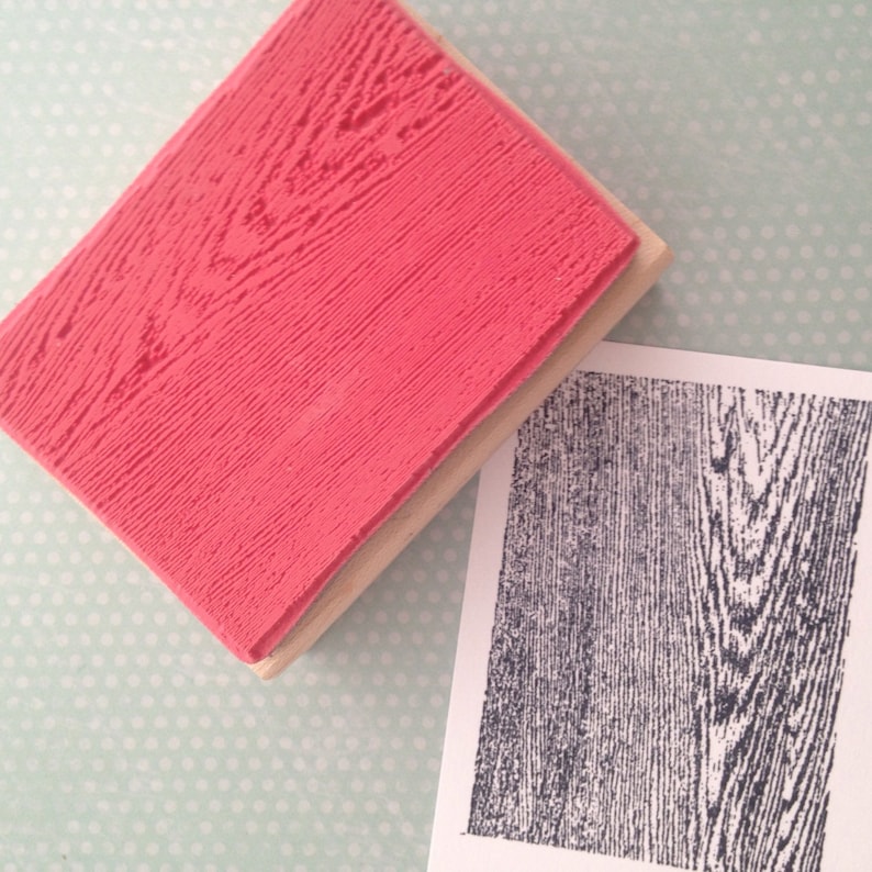 Faux Wood Grain Rubber Stamp 1550 Etsy