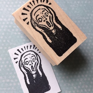 The Scream Rubber Stamp 6671