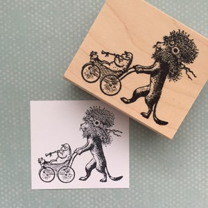 Lion and a Lamb Very cute Wood Mounted Rubber Stamp 837 image 3