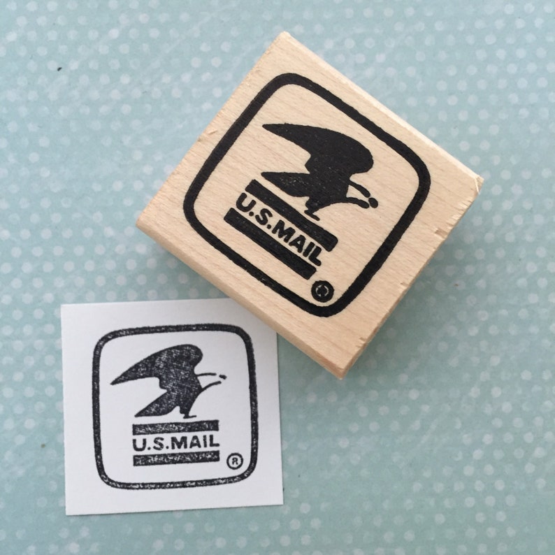 US Mail Rubber Stamp Etsy
