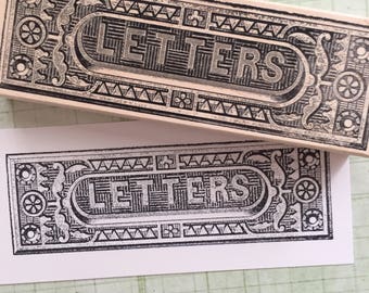 Large Letter Slot Rubber Stamp 4103