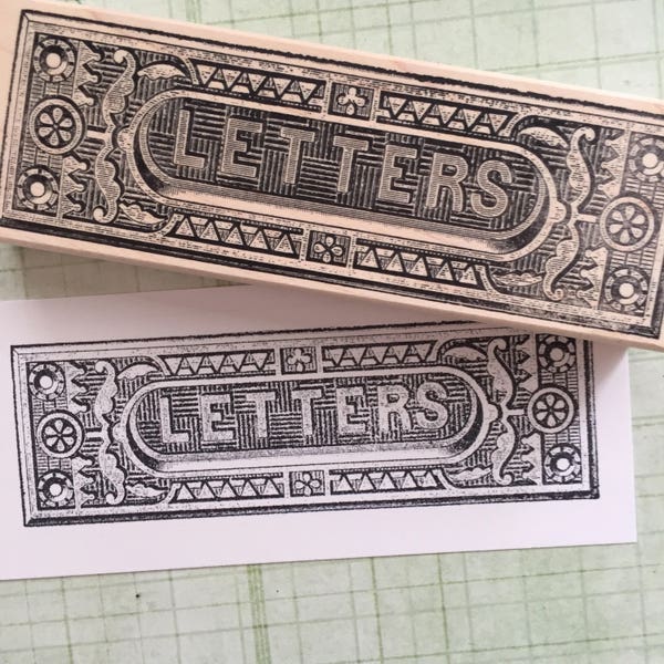 Large Letter Slot Rubber Stamp 4103