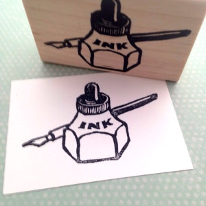 Ink Jar  Rubber Stamp 4657 S