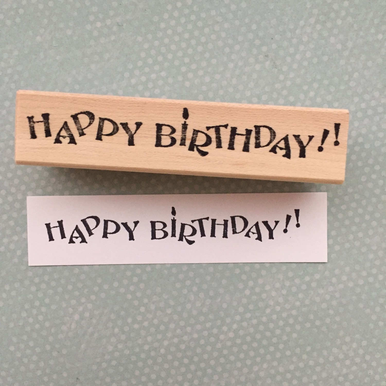 Happy Birthday Wood Mounted Rubber Stamp 2686 - Etsy