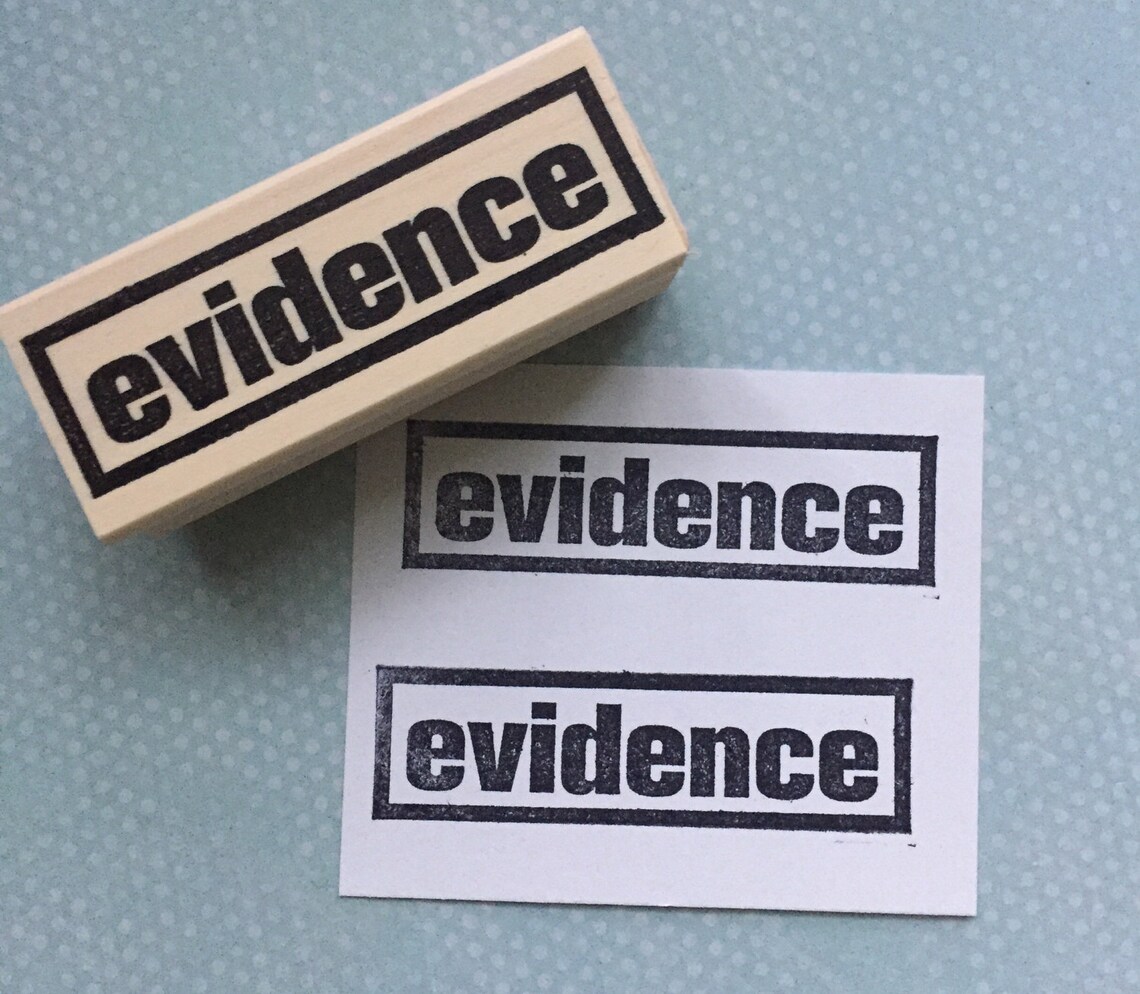 Evidence Rubber Stamp - Etsy UK