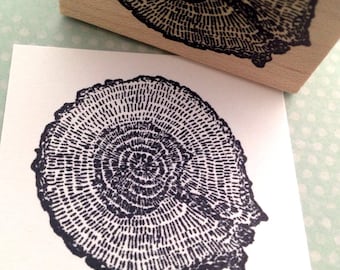Cross Section of a Tree Rubber Stamp 5289