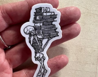Skelton Librarian Sticker