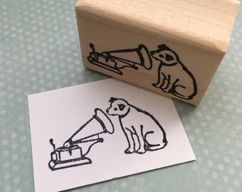 Music Dog Rubber Stamp 2713