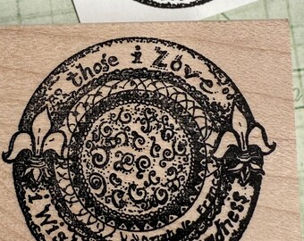 Those I love I wish a touch of Maddness Rubber Stamp Emblem