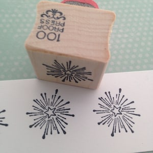 One Small Star Wood Mounted Rubber Stamp 4757 image 5