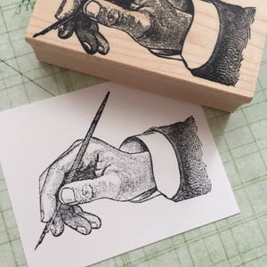 Met de hand een brief rubberen stempel 4084