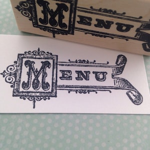 Menu Sign  Rubber Stamp 5943