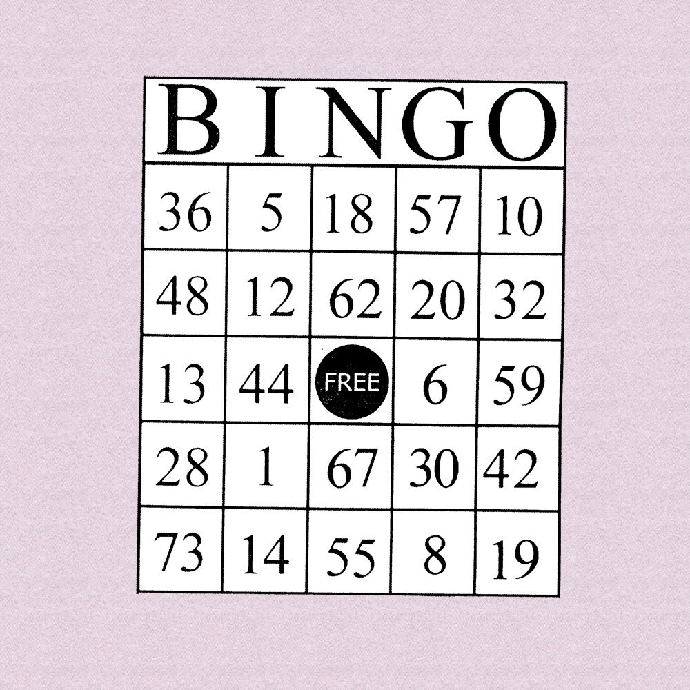 BINGO Card Wood Mounted Rubber Stamp | Etsy