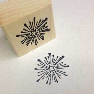 One Small Star Wood Mounted Rubber Stamp 4757 image 2