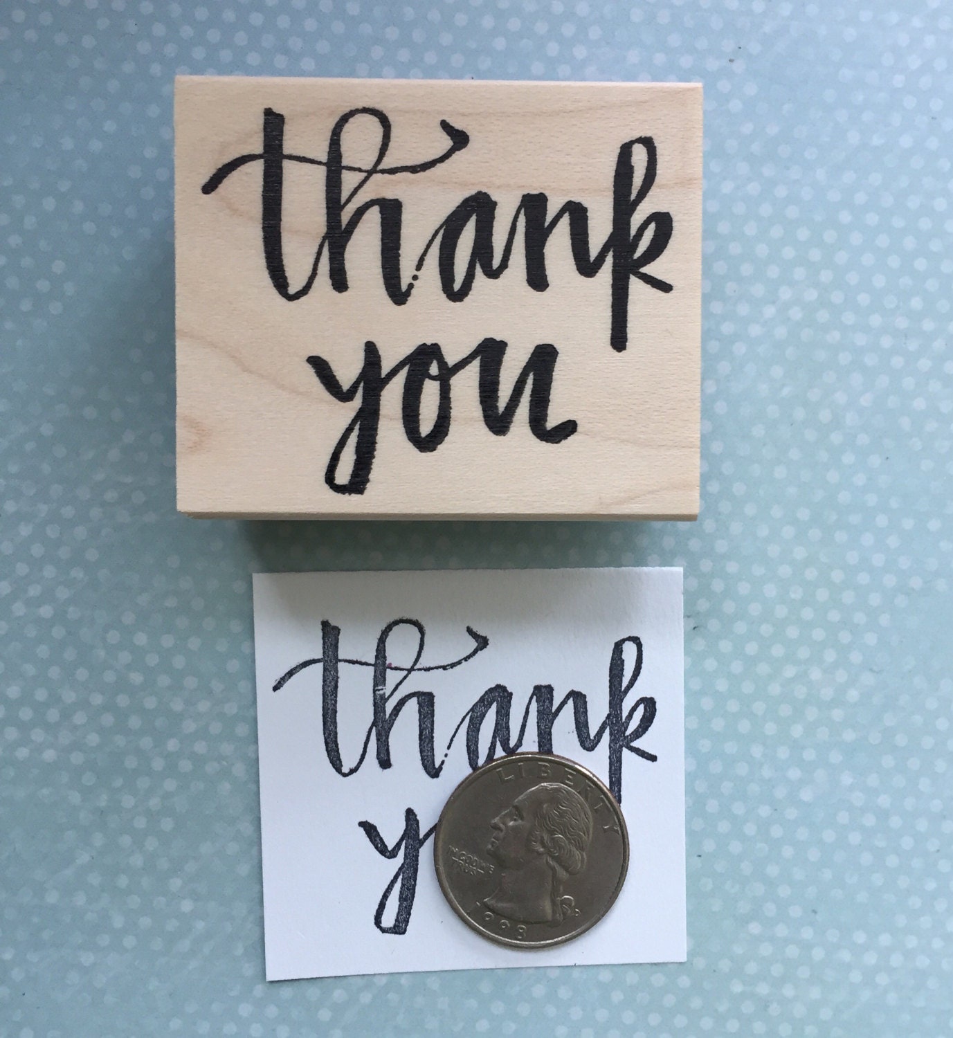 Thank You Rubber Stamp 6654 Etsy