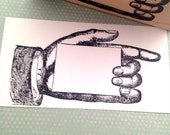 Blank Hand Card Mounted Rubber Stamp 4472