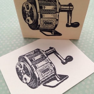 Timbro di gomma di vecchia scuola Pencil Sharpener 863