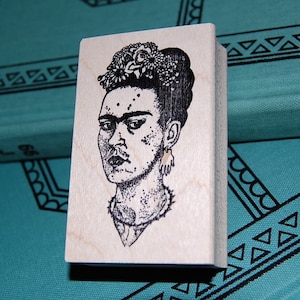 Frida Kahlo Wood Mounted Rubber Stamp image 1