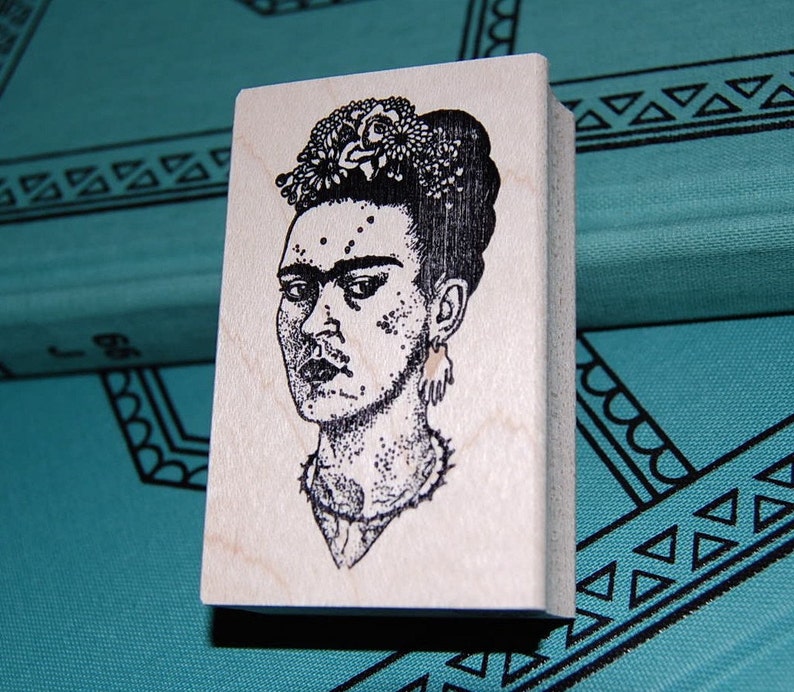 Frida Kahlo Wood Mounted Rubber Stamp image 1