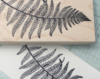 Large Fern Leaf Rubber Stamp 6213