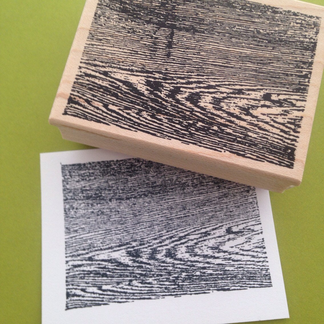Faux Wood Grain Rubber Stamp 1550 Etsy