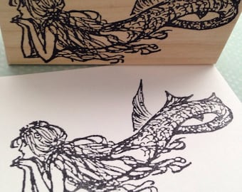 Mermaid Rubber Stamp 6456