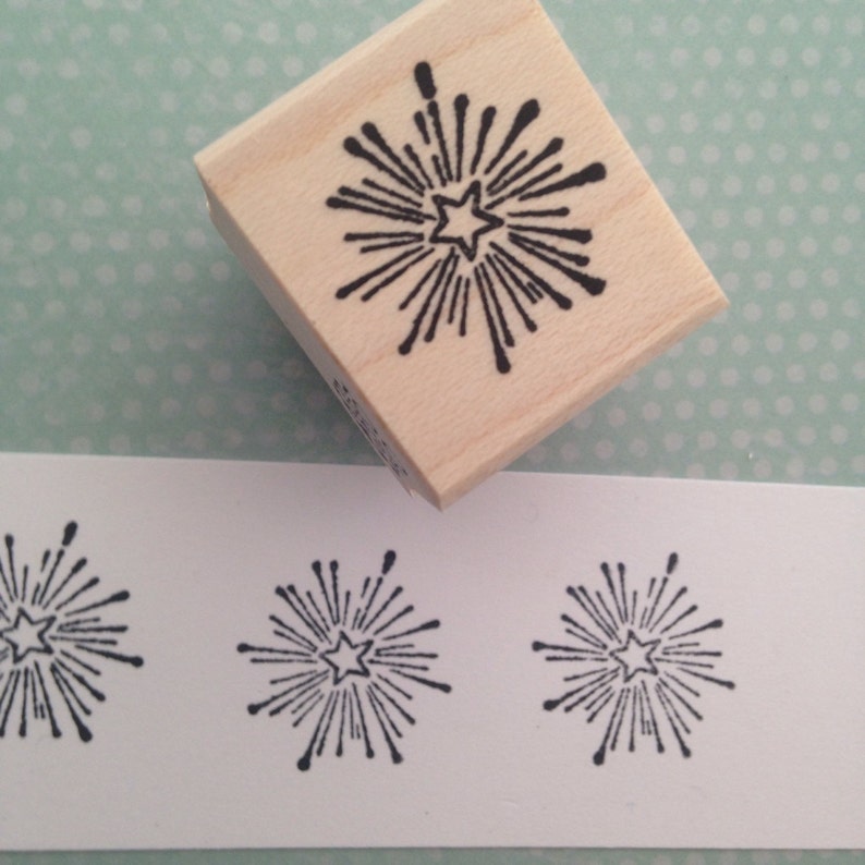 One Small Star Wood Mounted Rubber Stamp 4757 image 3