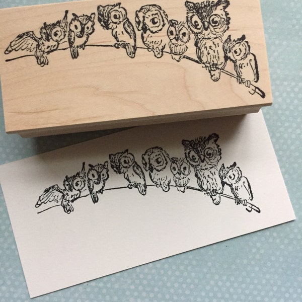 A Parliament of Owls Rubber Stamp 6650