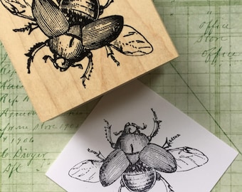 Big Scarab Beetle Rubber Stamp 6691