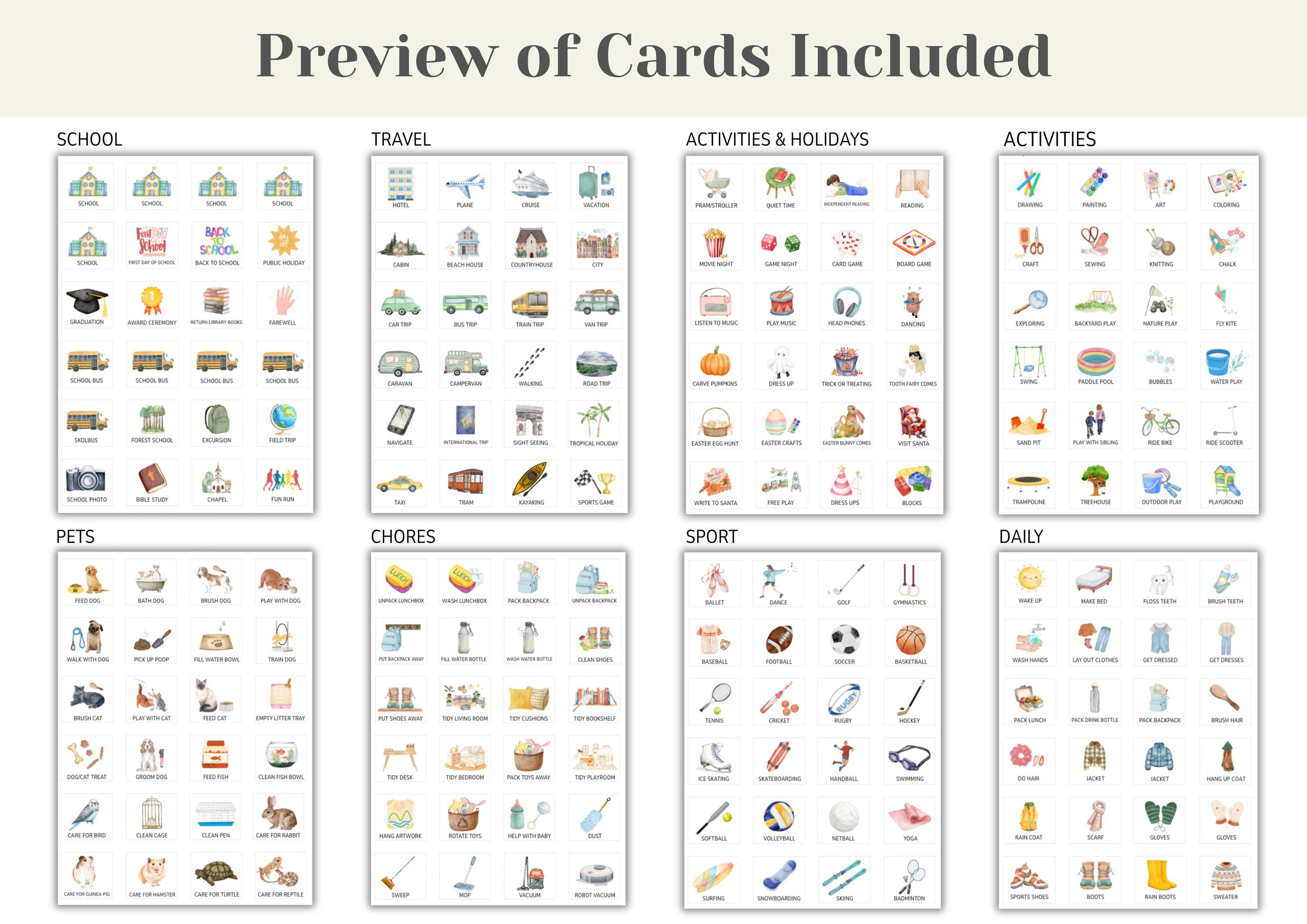 Princess Theme Weekly Planner for Kids: Visual Schedule, Routine Cards ...