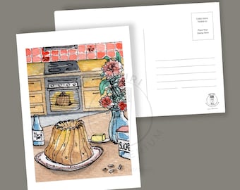 Carte postale "Dans ma cuisine", avec possibilité d'envoi suivi chez votre destinataire!