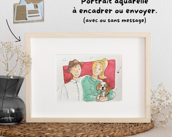 Portrait personnalisé de votre Famille - à encadrer ou envoyer