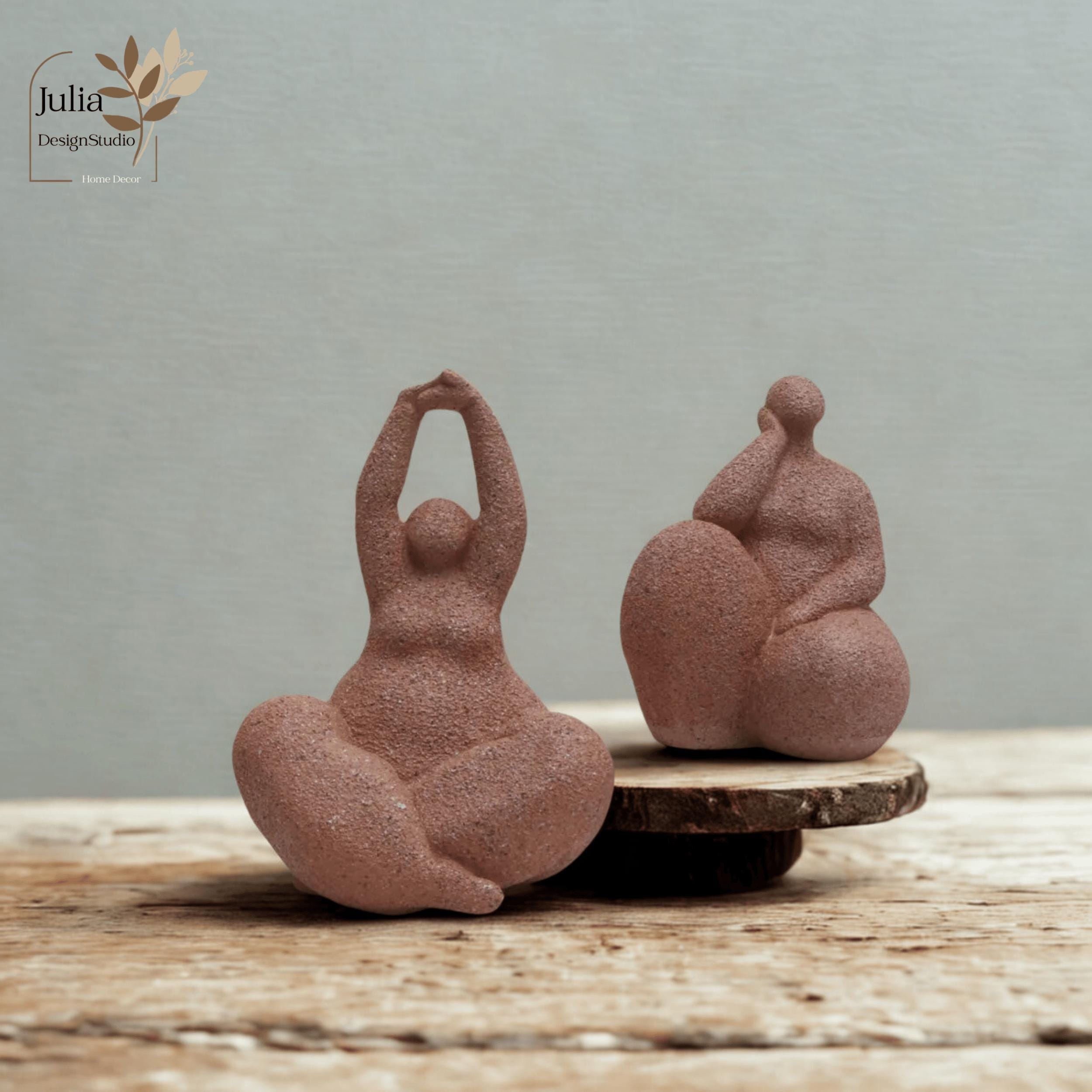 Grande Statue Femme Art Vintage - Faite Main - Très Lourde (+6 Kg) - Pièce Unique