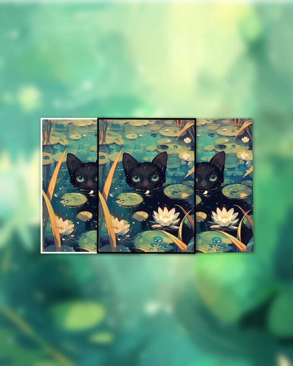 mtg cat card sleeves MTG Card Sleeves, Cat In Lotus Pond Anime TCG Sleeves, Matte/ Foil,Standard  Size