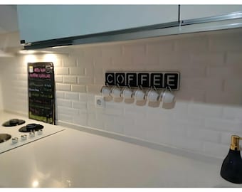 Portavasos de madera moderno: portavasos de pared para café