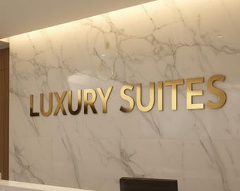 Letrero acrílico personalizado con logotipo empresarial: decoración moderna de pared para oficina en 3D