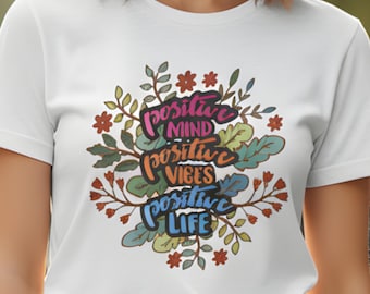 Camiseta motivacional / Camiseta con cita inspiradora de vibras positivas / Regalo para mujer
