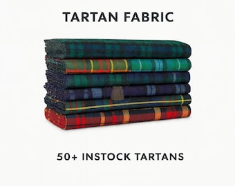 Scottish Tartan Fabric Sold By Yard Custom Clan Tartan Fabric 13oz Highland Acrylic Wool Fabric With 54" Width Plaid Tartan - 50+ Clans
