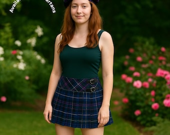 Tartan Kilted Mini Skirt - Custom Length Ladies Kilt