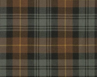 Gordon Weathered Clan Tartan Fabric Sold By Yard - Highland 13oz Acrylic Wool Blend Fabric With 54" Width - Machine Washable