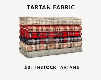 Scottish Custom Clan Tartan Fabric Sold By Yard - Highland 13oz Acrylic Wool Fabric With 54" Width - Plaid Fabric Available in 50+ Tartans