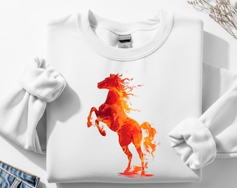 Year of the Fire Horse 2026 Sweater, Chinese New Year Crewneck, Horse Lover Gift