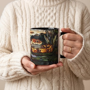 Vattenormmugg i målat glas | Accentkaffemugg