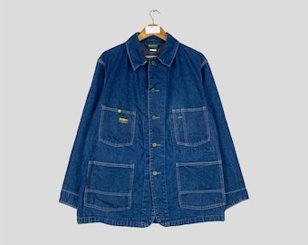Vintage Osh Kosh BGOSH Denim Chore Jacke Button Up Osh Kosh Bgosh Arbeitskleidung Jeansjacke Osh Kosh Bgosh Arbeiter Frenchwork Mantel Jacke