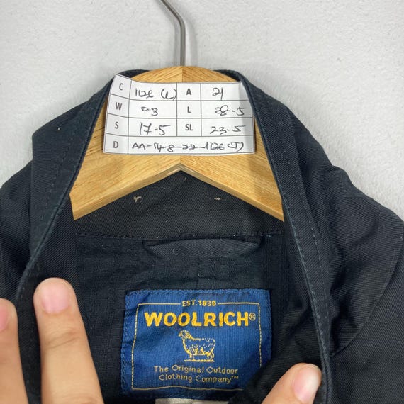 Woolrich black denim jacket USA製 M Vintage WOOLRICH Black Denim Chore Jacket Button up WOOLRICH