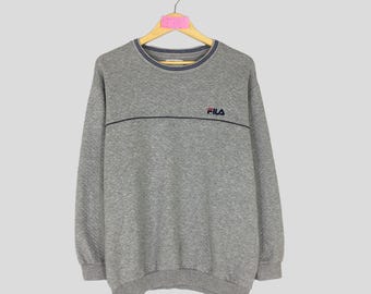 vintage FILA BIELLA ITALIA Crewneck Sweatshirt Small Logo Embroidered Fila Jumper Pullover Fila Unisex Sweater Streetwear Sportswear