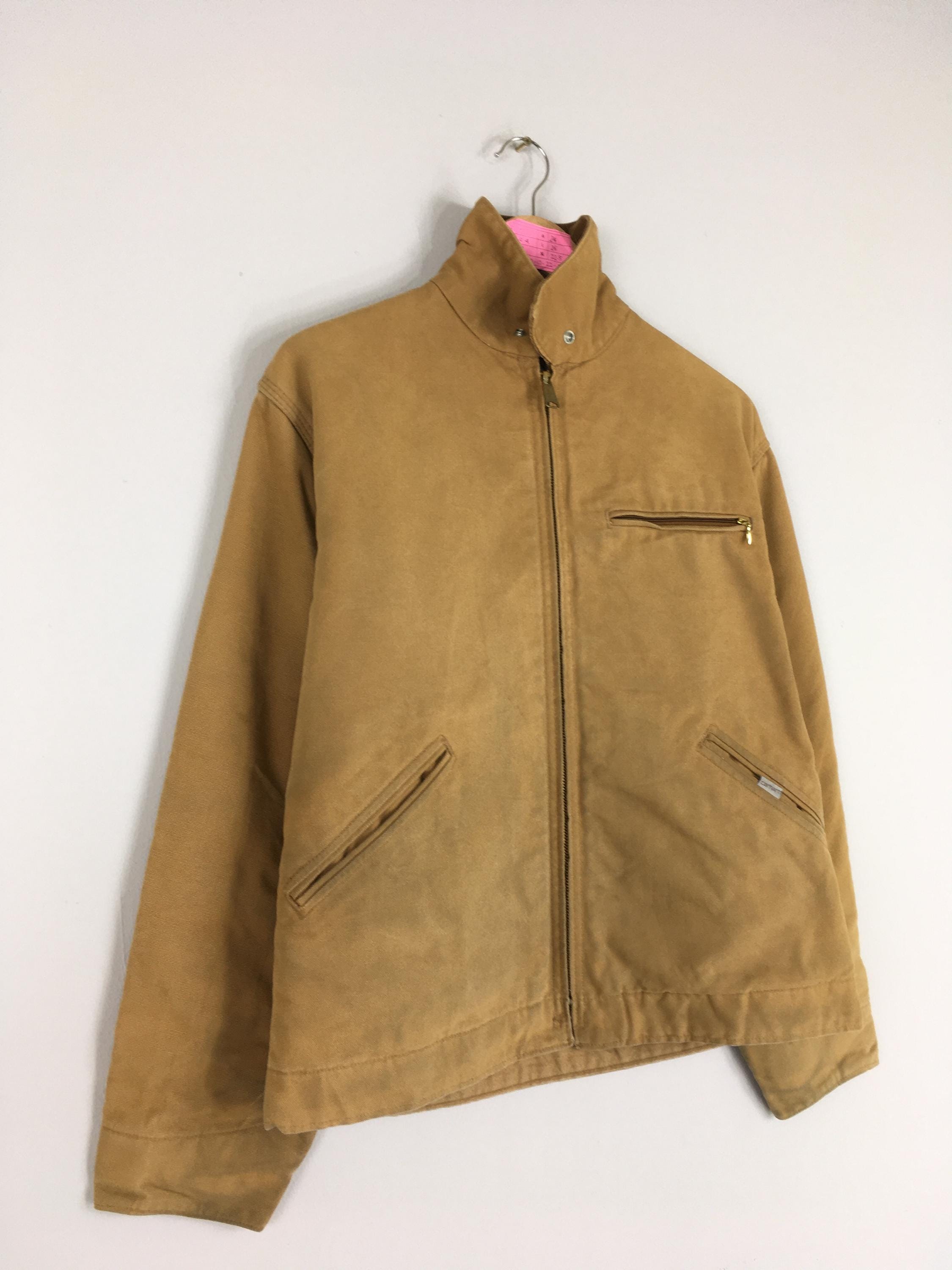 ジャケット・アウター 90s Carharrt Unlined Chore Jackets Vintage 90s CARHARRT Denim Chore Jacket Full Zipper Vintage
