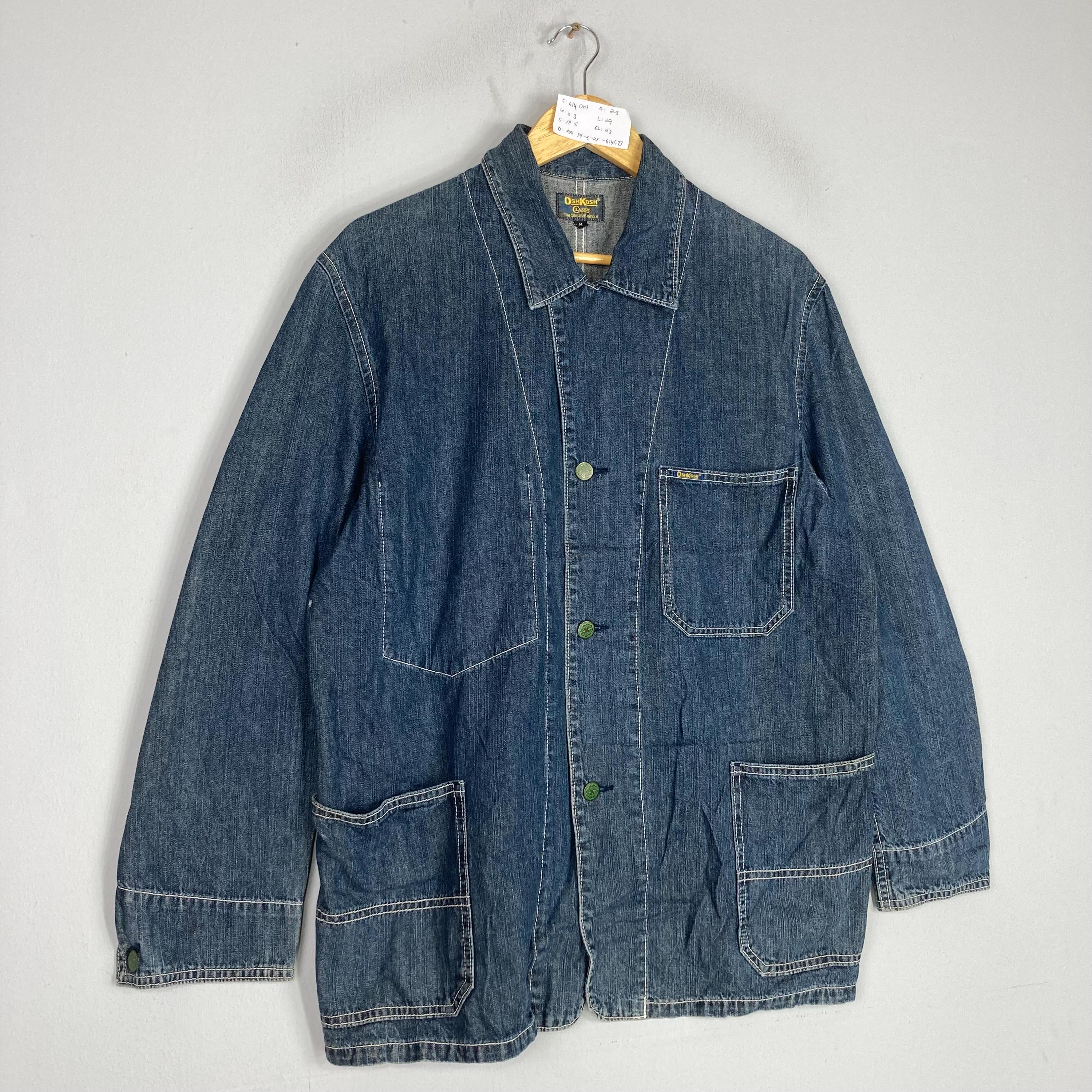 Vintage OSH KOSH Indigo Denim Chore Jacket Button up Osk Kosh